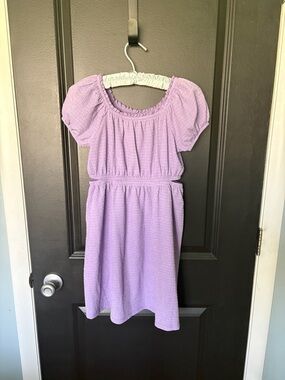 Eyeshadow girls size large purple short sleeve dress with cutouts
